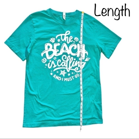 Bella Canvas The Beach Is Calling Graphic Short Sleeve T-Shirt Size Medium - Picture 14 of 17